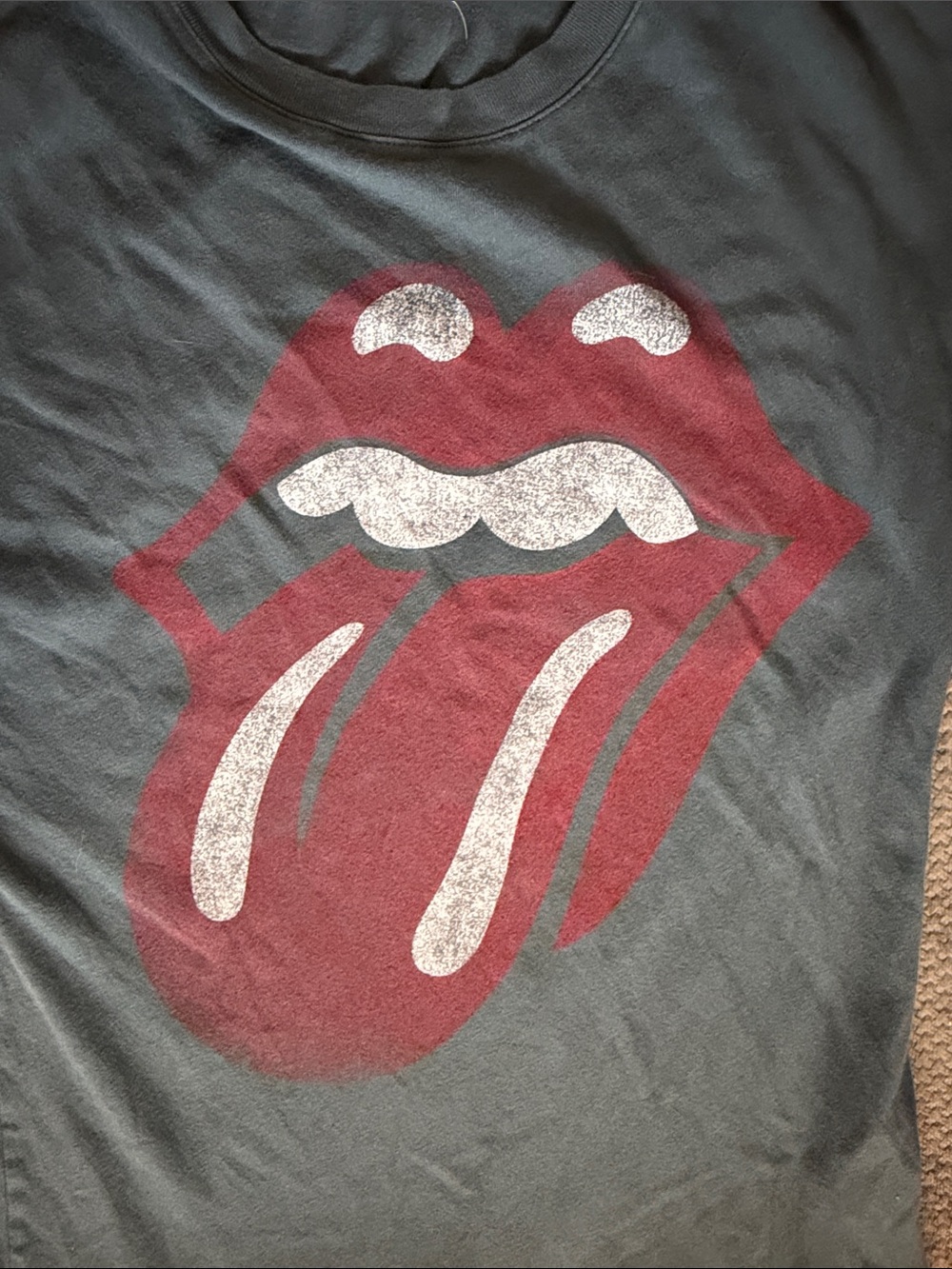 Daydreamer for Free People Rolling Stones tshirt dress grey small - Picture 3 of 6